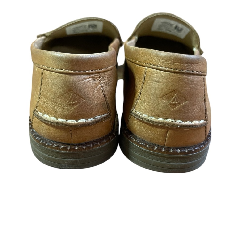 Sperry Seaport Camel/Tan Leather Slip-On Loafers w/ Penny Keeper Sz. 6.5 Casual - Picture 7 of 9